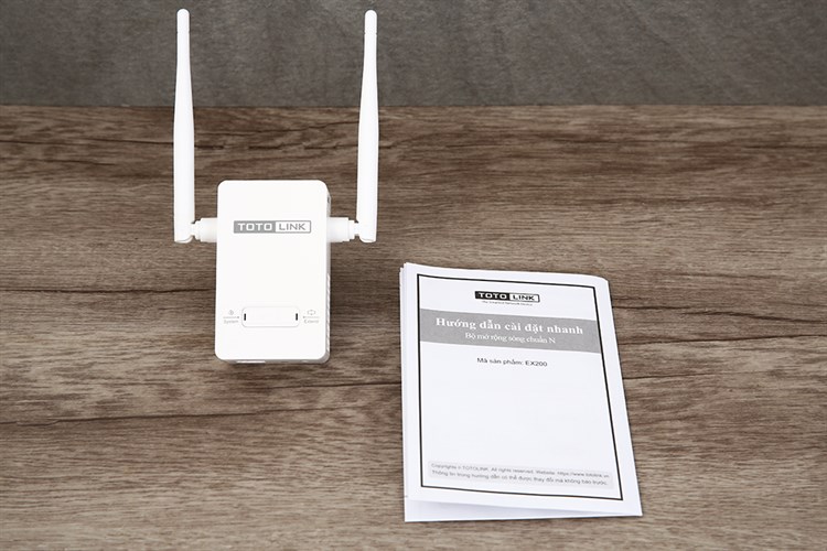 Repeater mở rộng sóng Wifi Chuẩn N Totolink EX200 V2 Màu Trắng