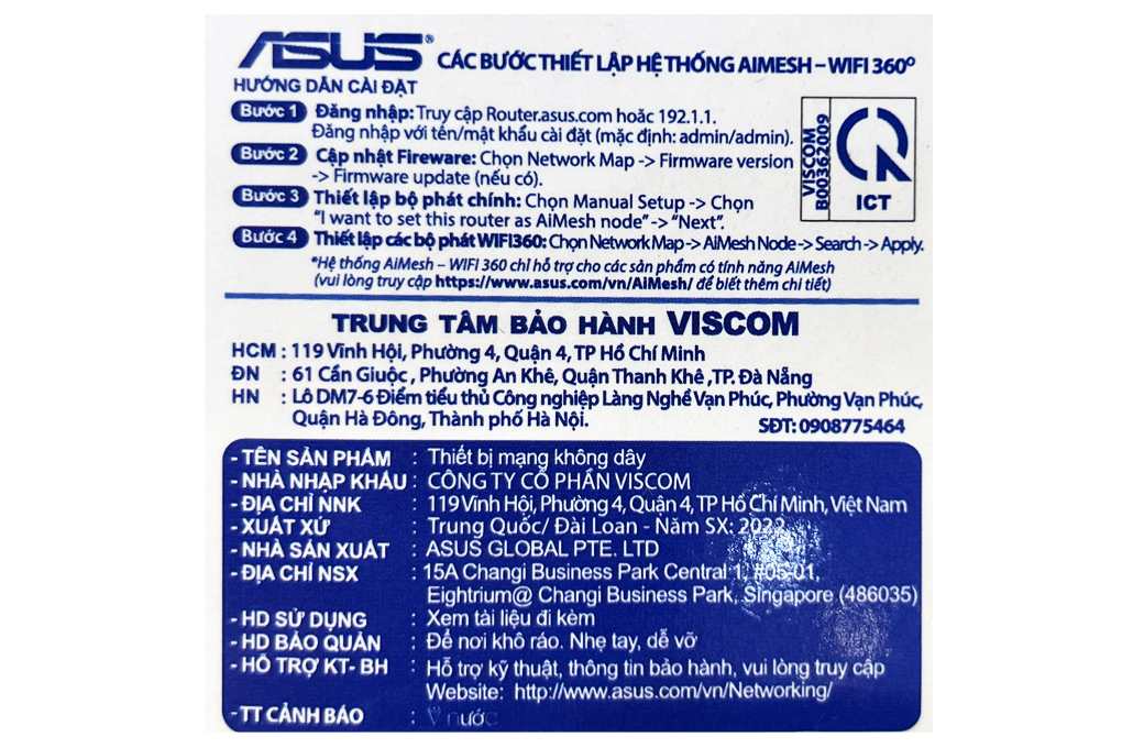Router Wifi Chuẩn Wifi 6 Asus AX53U Màu Đen