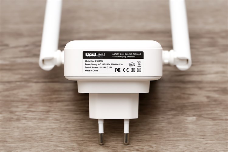 Repeater mở rộng sóng Wifi băng tần kép AC1200 Totolink EX1200L Màu Trắng