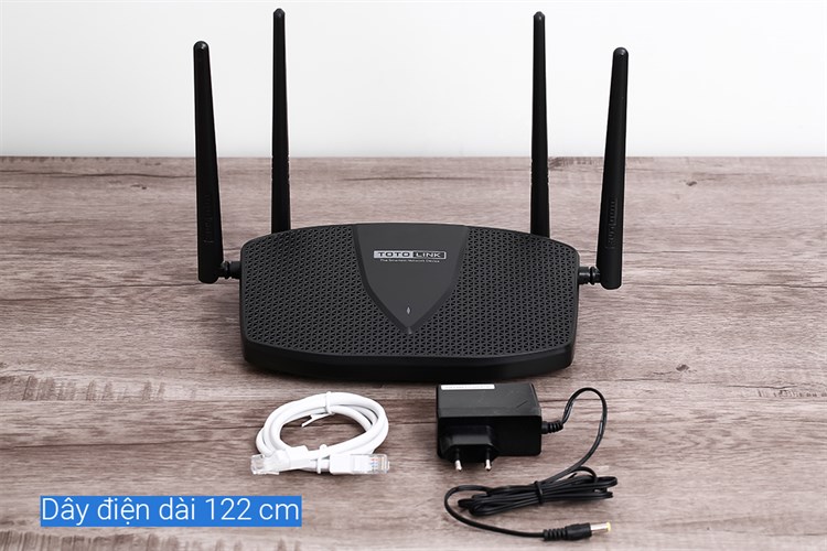 Router Wifi Chuẩn Wifi 6 AX1800 Totolink X5000R Gigabit Màu Đen