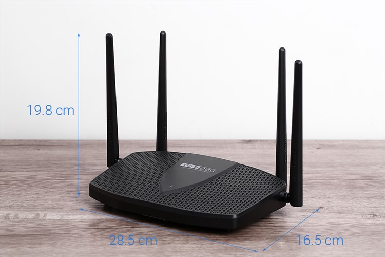 Router Wifi Chuẩn Wifi 6 AX1800 Totolink X5000R Gigabit Màu Đen