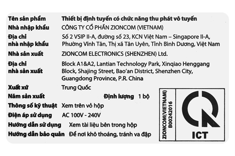 Router Wifi Chuẩn Wifi 6 AX1800 Totolink X5000R Gigabit Màu Đen