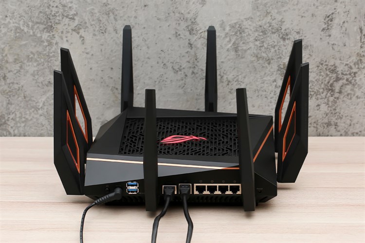 Router Wifi Chuẩn Wifi 6 AX11000 Asus GT-AX11000 Gigabit Màu Đen