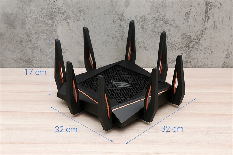 Router Wifi Chuẩn Wifi 6 AX11000 Asus GT-AX11000 Gigabit Màu Đen