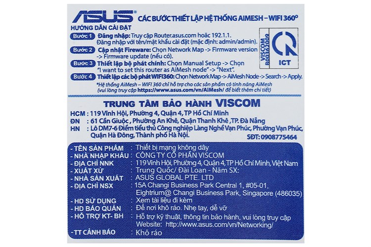 Router Wifi Chuẩn Wifi 6 AX11000 Asus GT-AX11000 Gigabit Màu Đen