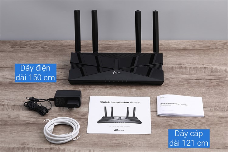 Router Wifi Chuẩn Wifi 6 AX1500 TP-Link Archer AX1500 Màu Đen