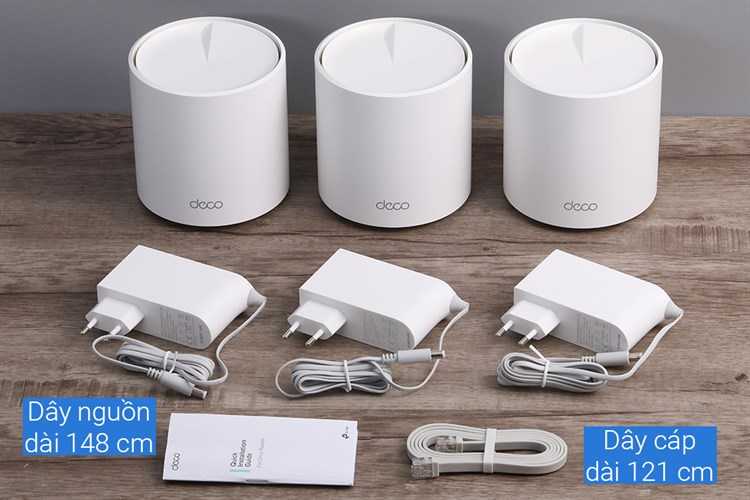 Router Wifi Mesh 3 Pack AX3000 TP-Link Deco X60 Màu Trắng