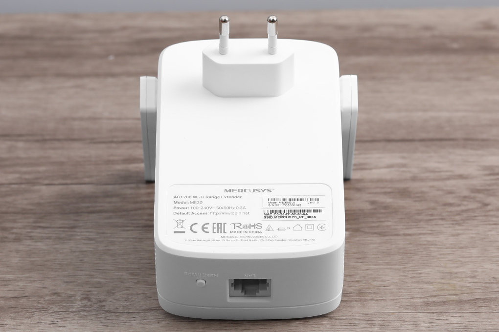 Repeater mở rộng sóng Wifi AC1200 Mercusys ME30 Màu Trắng
