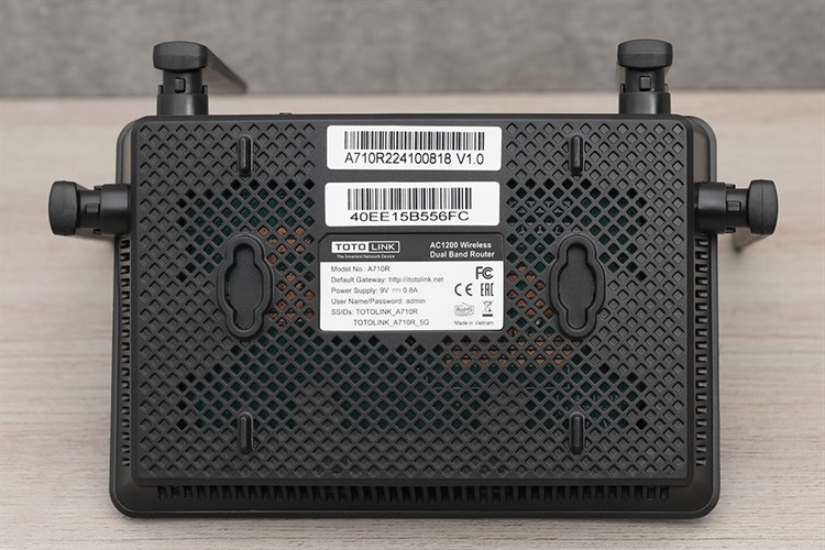 Router Wifi chuẩn AC1200 Totolink A710R Màu Đen
