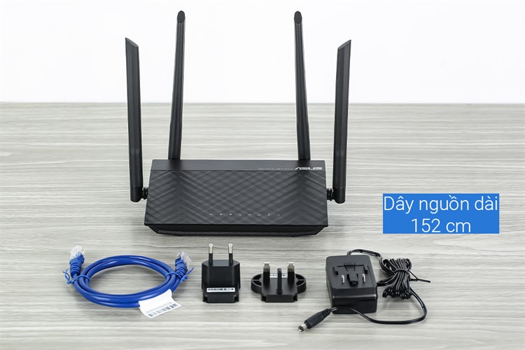 Router Wifi Chuẩn AC750 Asus AC750L Màu Đen