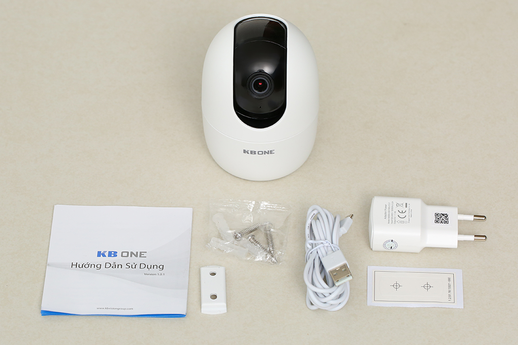 Camera IP 1080P Kbvision KN-TGH21PWN Trắng