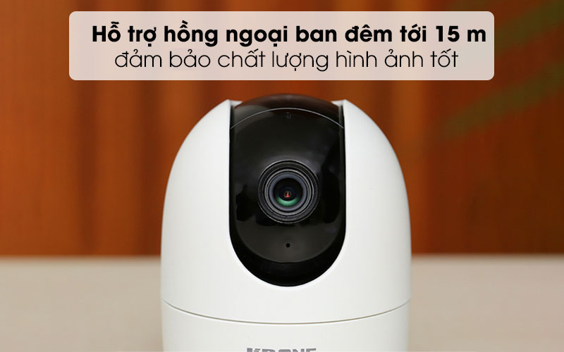 Hỗ trợ hồng ngoại ban đêm tới 15 m đảm bào chất lượng hình ảnh tốt - Camera IP 1080P Kbvision KN-TGH21PWN Trắng Hỗ trợ hồng ngoại ban đêm tới 15 m đảm bào chất lượng hình ảnh tốt - Camera IP 1080P Kbvision KN-TGH21PWN Trắng