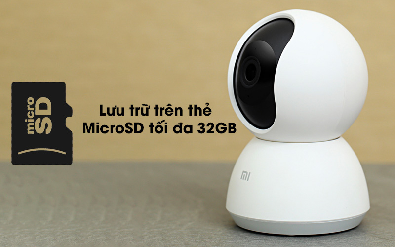 Camera IP Mi Home 360 Độ 1080p Xiaomi QDJ4058GL - Lưu trữ thẻ tối đa Camera IP Mi Home 360 Độ 1080p Xiaomi QDJ4058GL - Lưu trữ thẻ tối đa