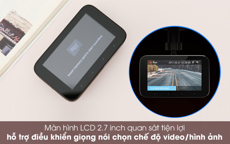 Màn hình dễ theo dõi - Camera Hành Trình 1080P Xiaomi Mi Dash Cam 1S Đen