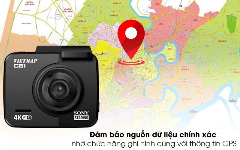 Camera Hành Trình Vietmap C61 Đen - GPS