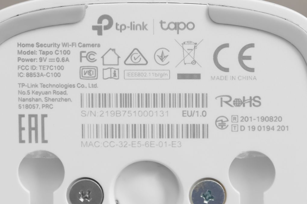 Camera IP 2MP TP-Link Tapo C100 Màu Trắng