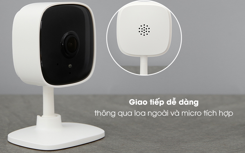 Camera IP 1080P TP-Link Tapo TC60 Trắng - Loa và Micro