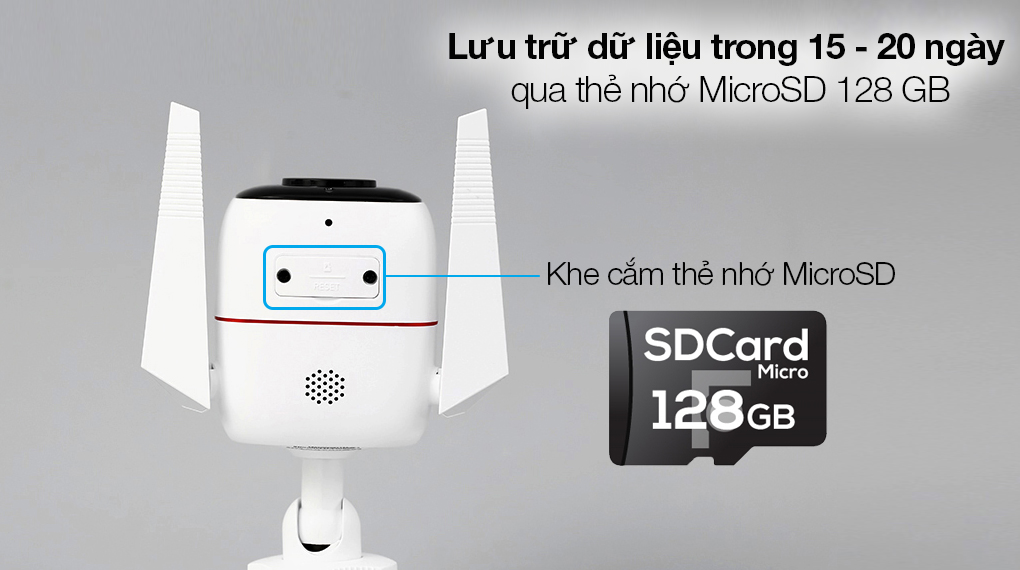 Camera Giám Sát Ngoài Trời 3MP TP-link Tapo C310 - Lưu trữ các dữ liệu trong 15 đến 20 ngày qua thẻ nhớ MicroSD 128 GB