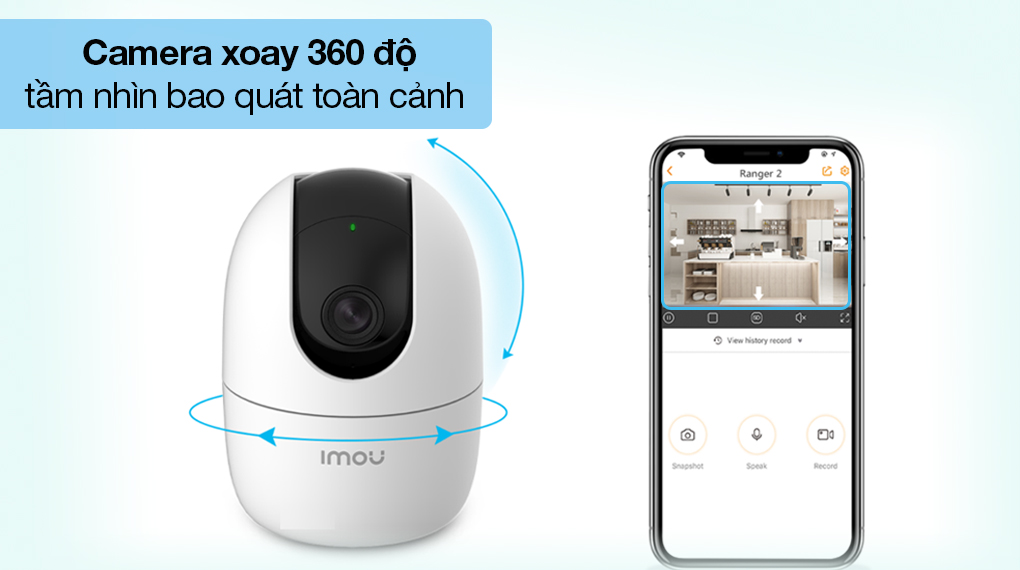 Camera IP 360 độ 1080P Imou Ranger 2 - Xoay 360 độ ghi hình toàn cảnh