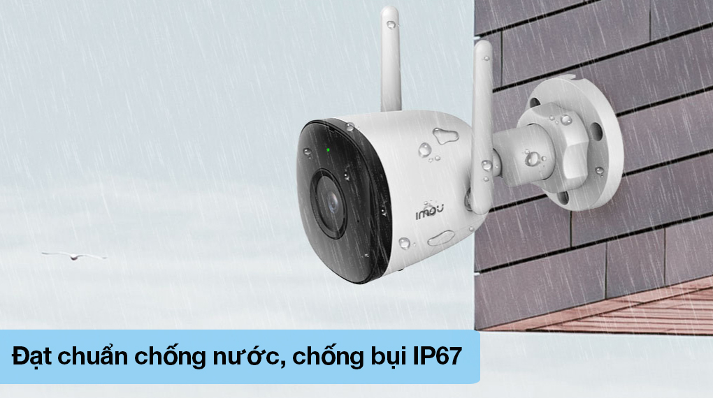 Camera IP Ngoài Trời 2MP Imou Bullet 2C - Hoạt động tốt ở ngoài trời nhờ chuẩn chống nước, chống bụi IP67
