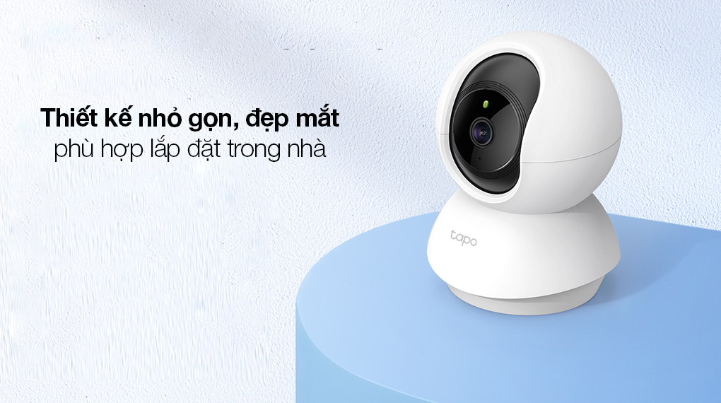 Camera IP 360 độ 3MP TP-Link Tapo C210 - Thiết kế tròn trĩnh, sang trọng với gam màu trắng tươi sáng