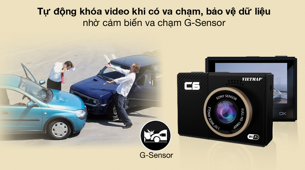 G-Sensor - Camera Hành Trình Vietmap C6 Đen