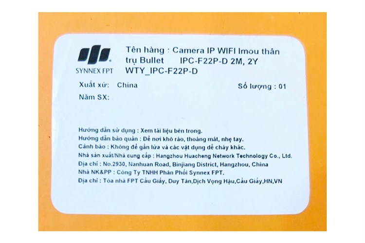 Camera IP Ngoài Trời 2MP Imou Bullet 2C-D Màu Trắng