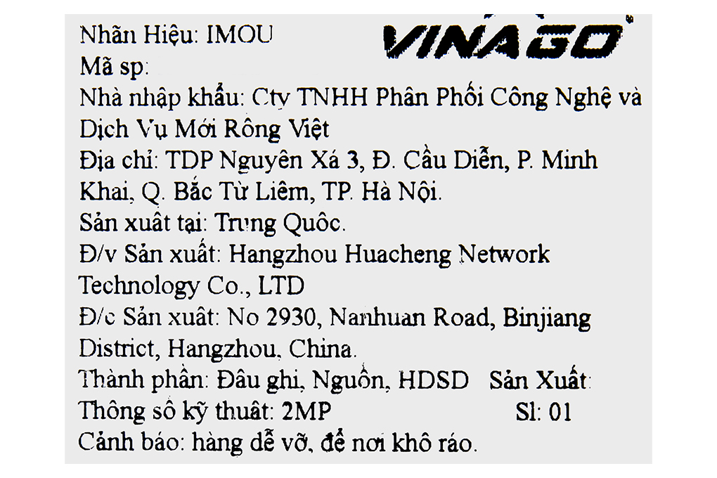 Camera IP 360 Độ 2MP IMOU Ranger 2C TA22CP Màu Trắng
