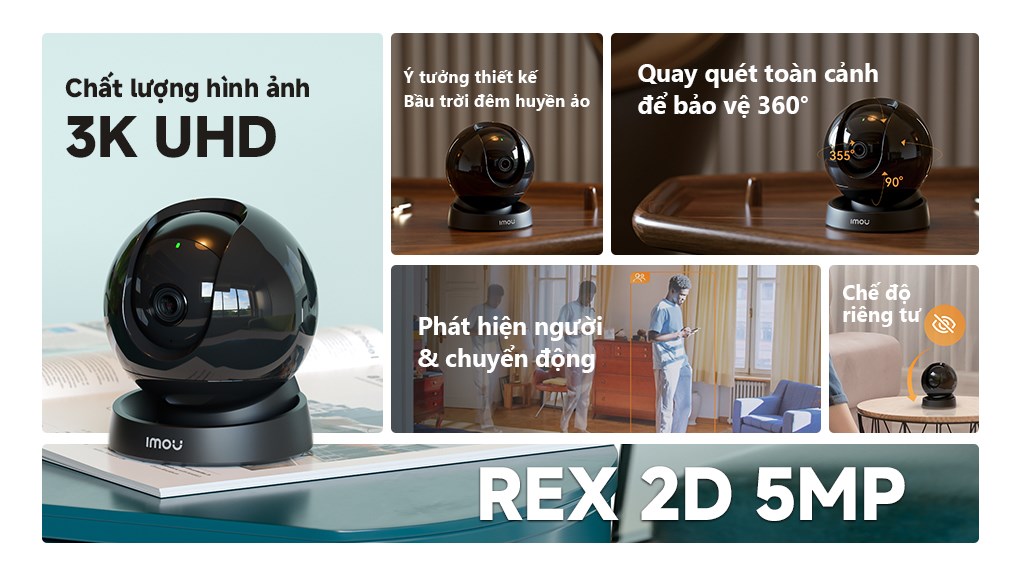 Camera IP 360 Độ IMOU Rex 2D GK2DP
