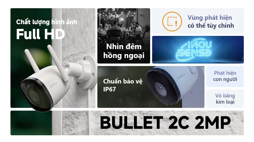 Camera IP Ngoài Trời IMOU Bullet 2C F22P