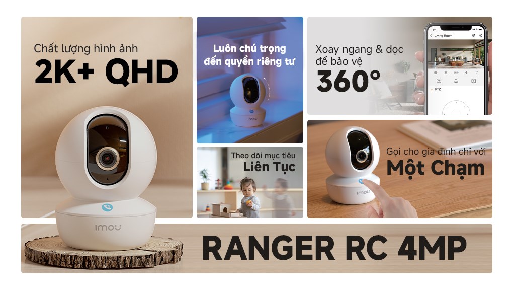 Camera IP 360 Độ IMOU RANGER RC GK2CP-4C0WR
