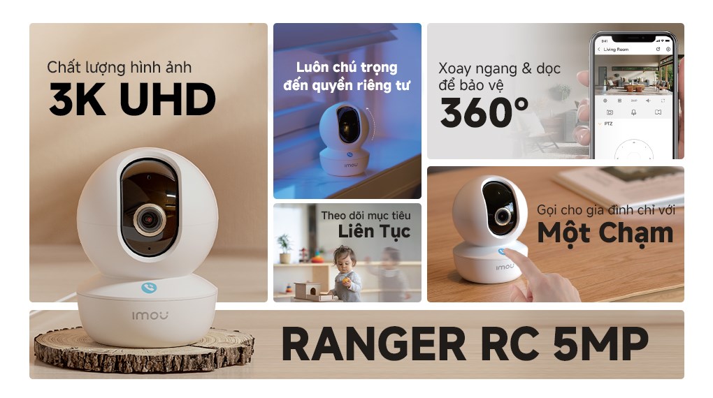 Camera IP 360 Độ IMOU RANGER RC GK2CP-5C0WR
