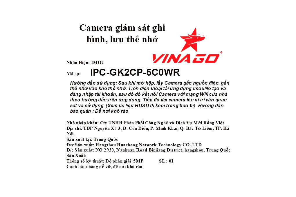Camera IP 360 Độ 5MP IMOU RANGER RC GK2CP-5C0WR - 14