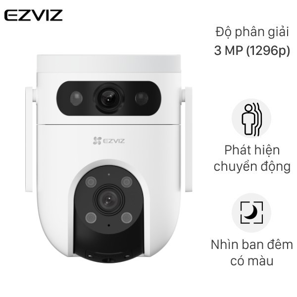 Camera Ip Ngoài Trời 360 Độ 3Mp Ezviz H9C Dual