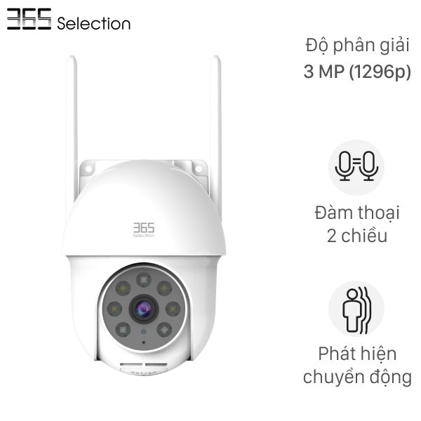 Camera Ip Ngoài Trời 360 Độ 3Mp 365 Selection Oc1