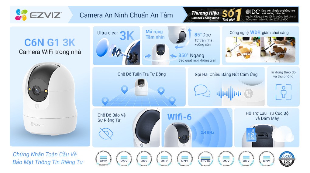 Camera IP 360 Độ 5MP EZVIZ C6N G1