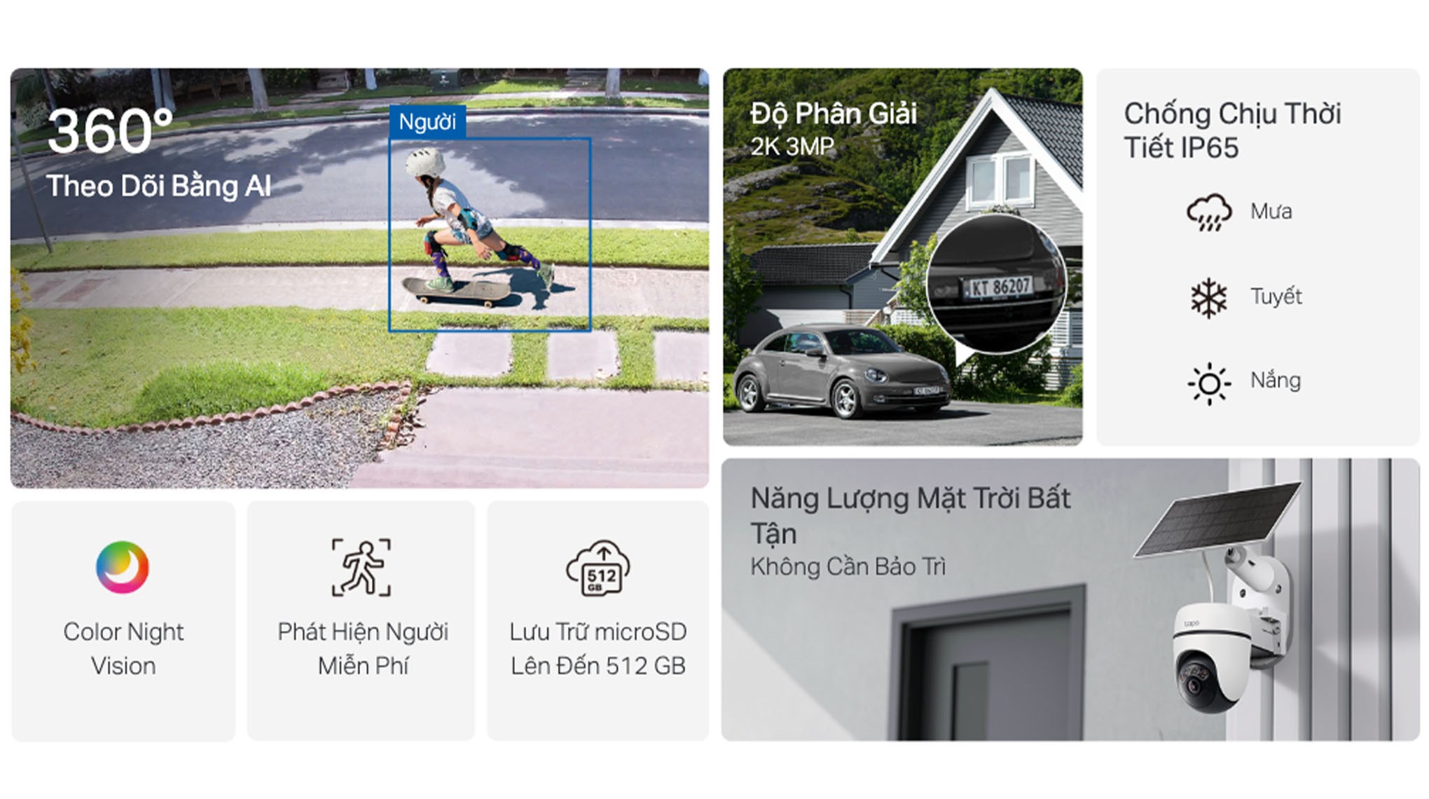 Camera IP Ngoài trời 360 Độ TP-Link Tapo C610 KIT