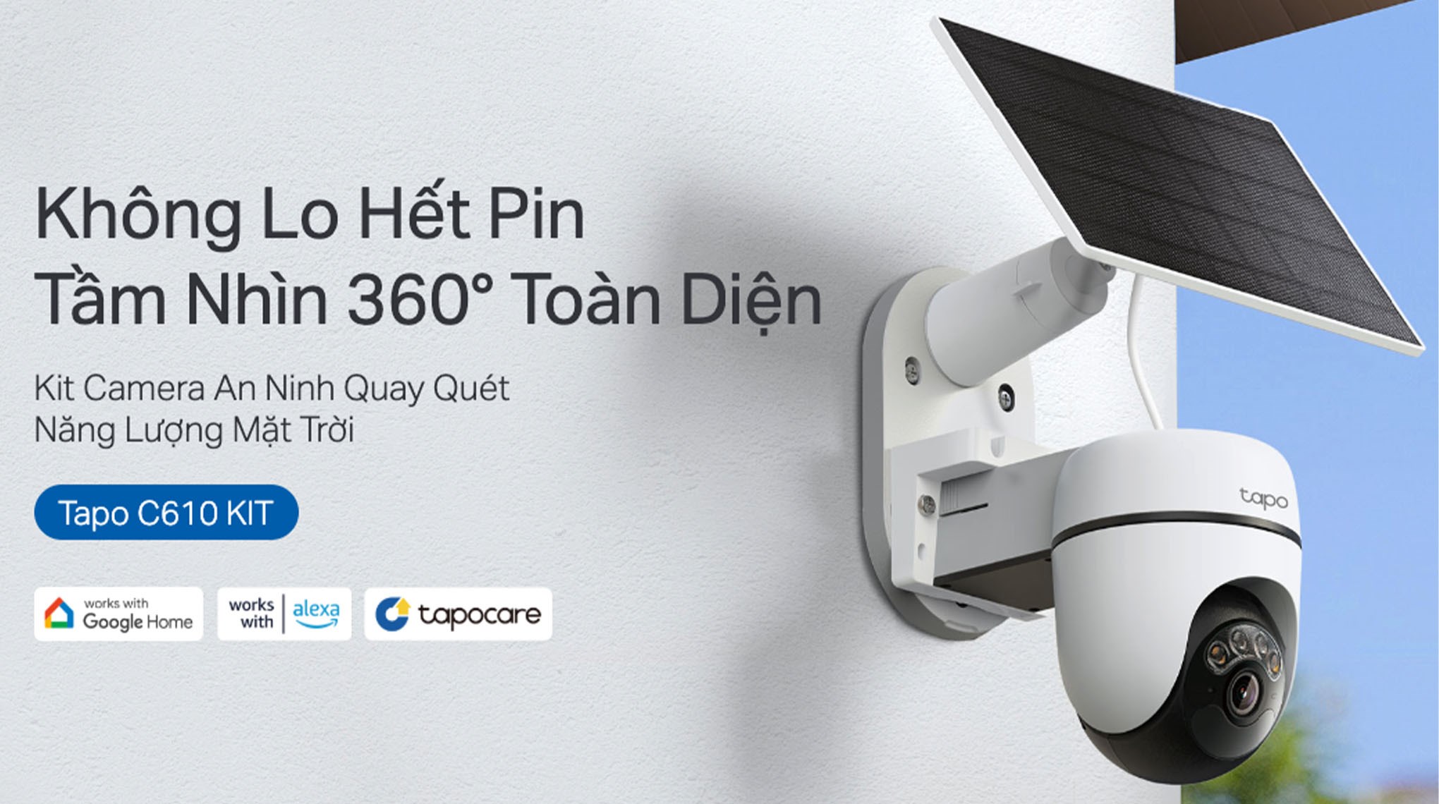 Camera IP Ngoài trời 360 Độ TP-Link Tapo C610 KIT