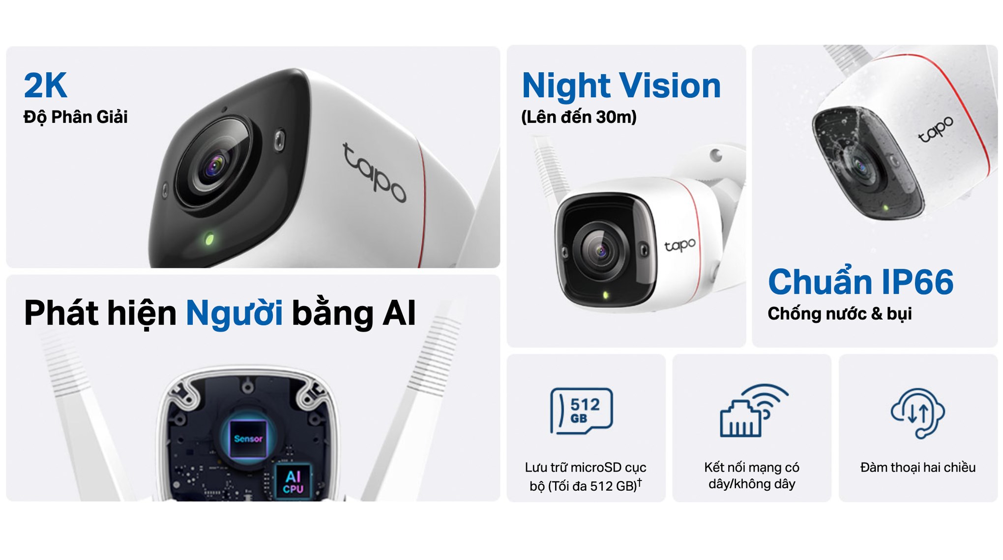 Camera IP Ngoài trời TP-Link Tapo TC65