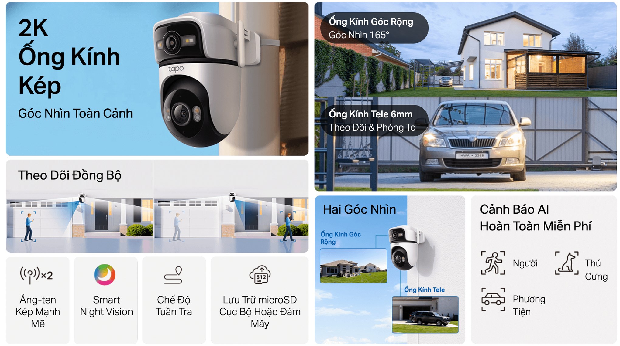 Camera IP Ngoài trời 360 Độ TP-Link Tapo C545D