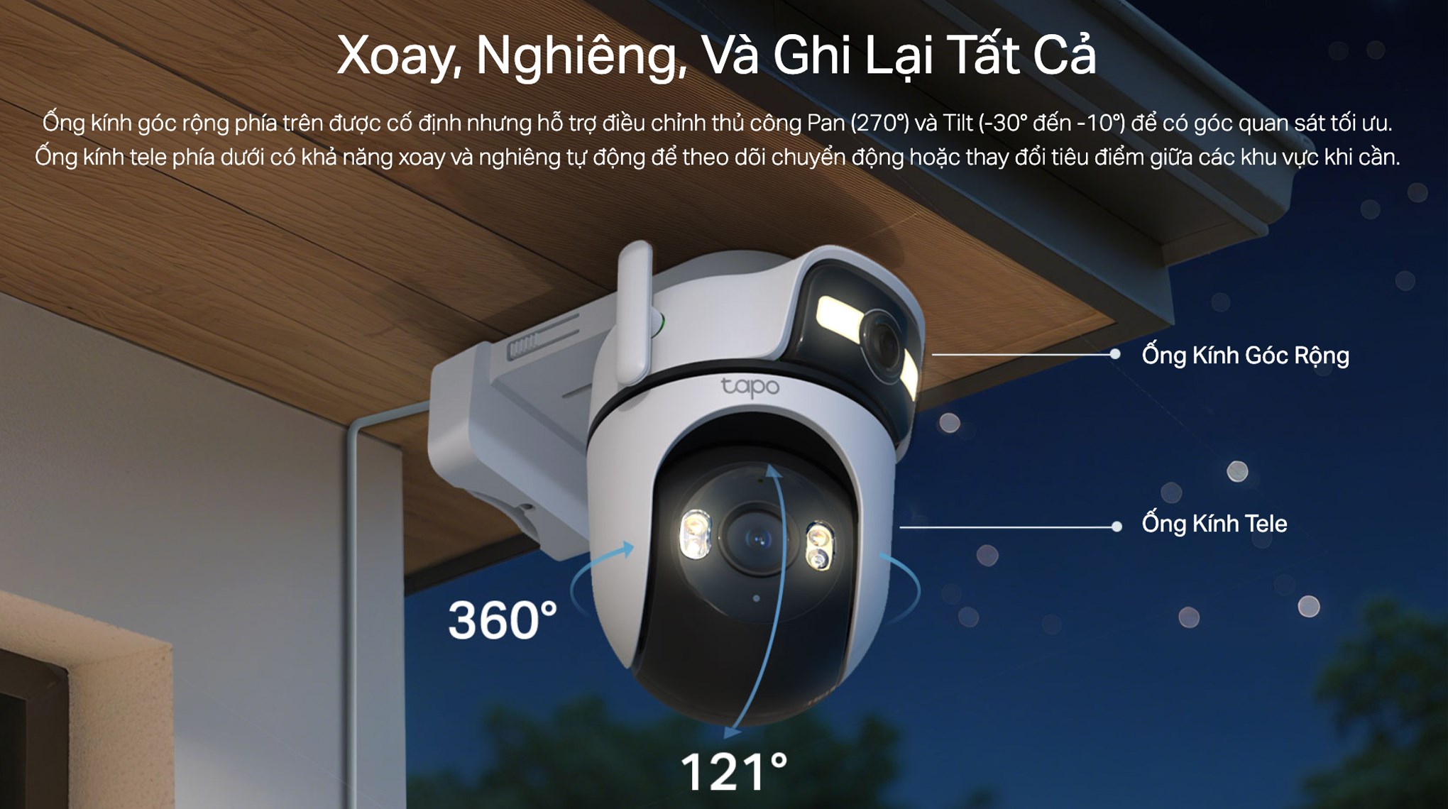 Camera IP Ngoài trời 360 Độ TP-Link Tapo C545D