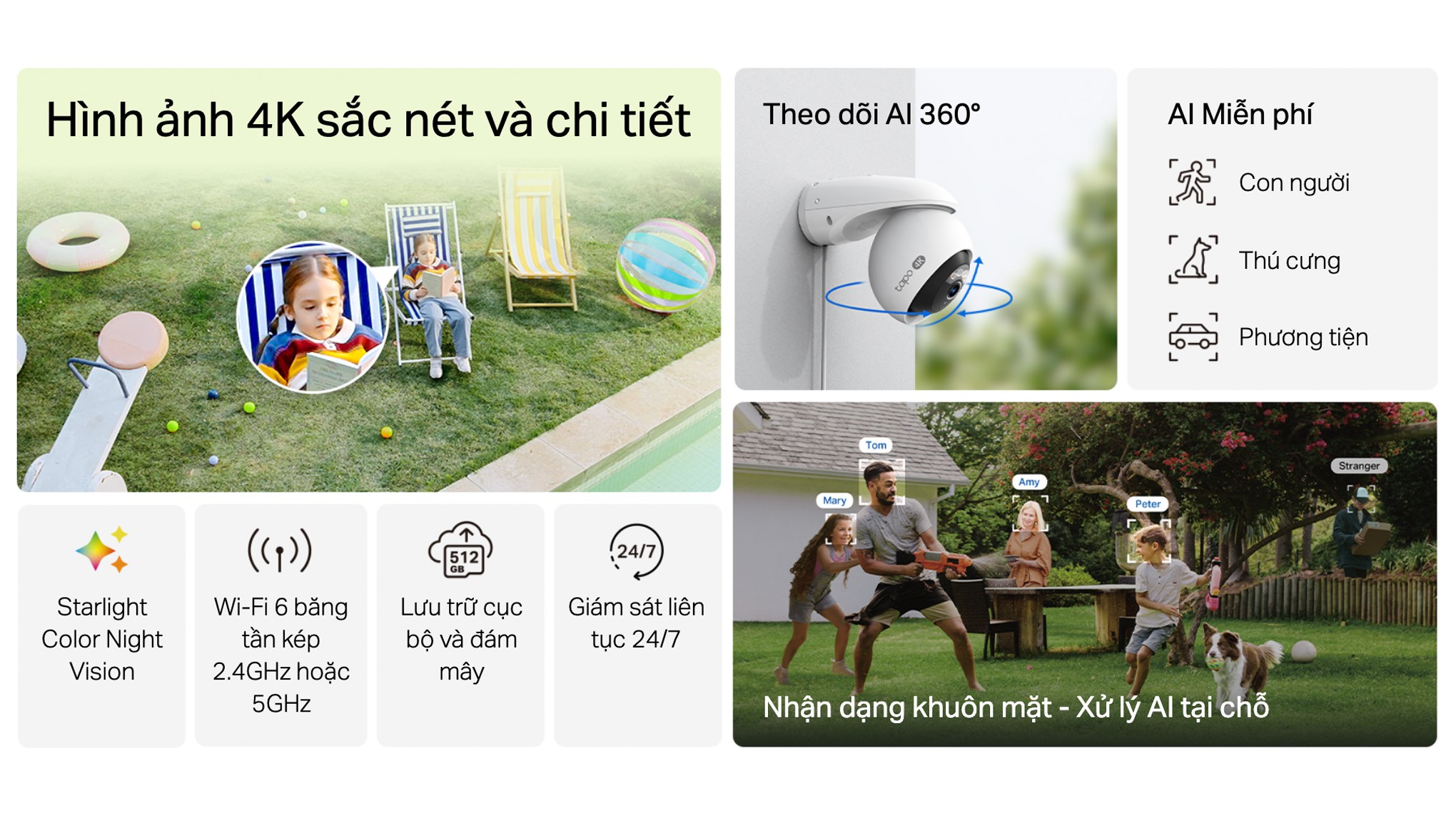 Camera IP Ngoài trời 360 Độ TP-Link Tapo C560WS