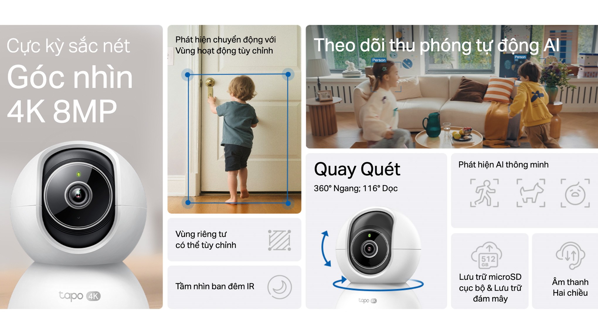 Camera IP 360 Độ TP-Link Tapo C250