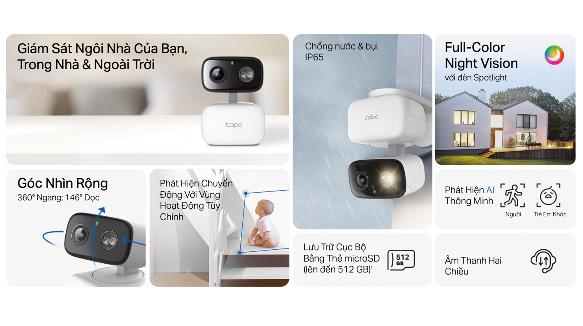 Camera IP Ngoài trời 360 Độ TP-Link Tapo C206