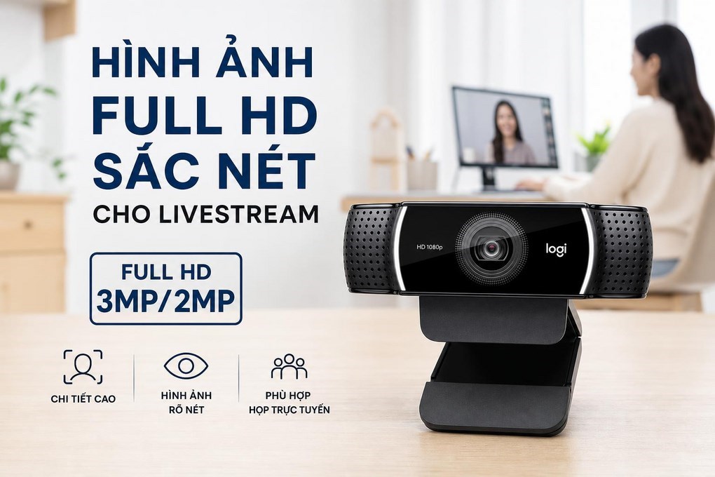 Webcam Logitech C922 Full HD