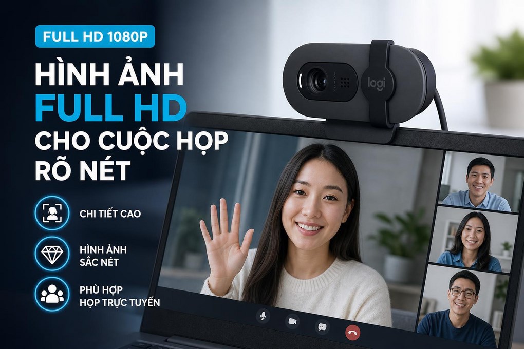 Webcam Logitech Brio 100 Full HD