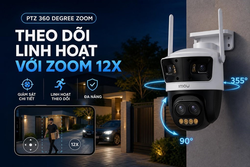 Camera IP Ngoài Trời 360 Độ 4MP IMOU Cruiser Pano Z IPC-S76DP-13M0N