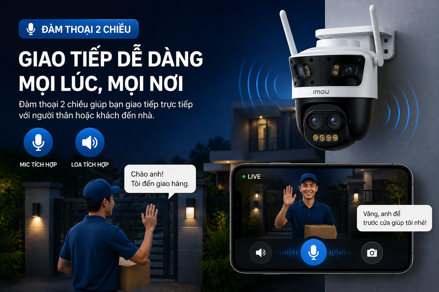Camera IP Ngoài Trời 360 Độ 4MP IMOU Cruiser Pano Z IPC-S76DP-13M0N