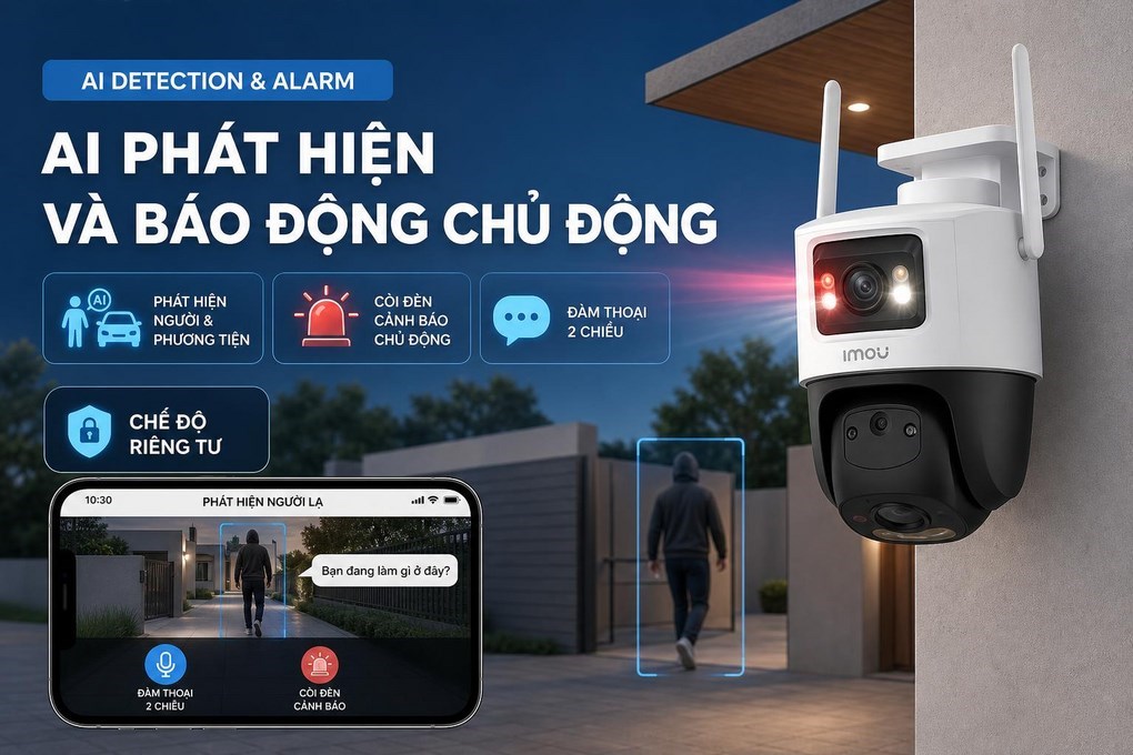 Camera IP Ngoài Trời 360 Độ 3 MP IMOU Cruiser Dual 2 IPC-S7XEP-6M0WED