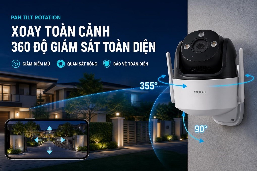 Camera IP Ngoài trời 360 Độ IMOU Cruiser SE+ IPC-S51FEP - xoay toàn cảnh 360 độ